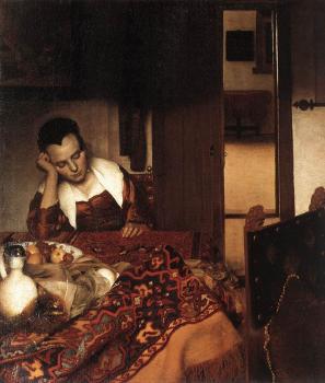 Jan Vermeer : A Woman Asleep at Table